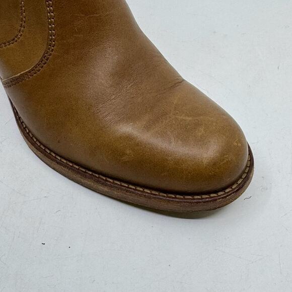 A.P.C. Rue Madame Paris Brown Leather Anna Cowboy Ankle Boots - Picture 11 of 14